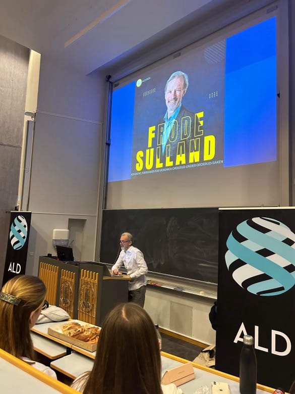 Frode Sulland på Arbeidslivsdagene (ALD) ved juridisk fakultet i Bergen 1